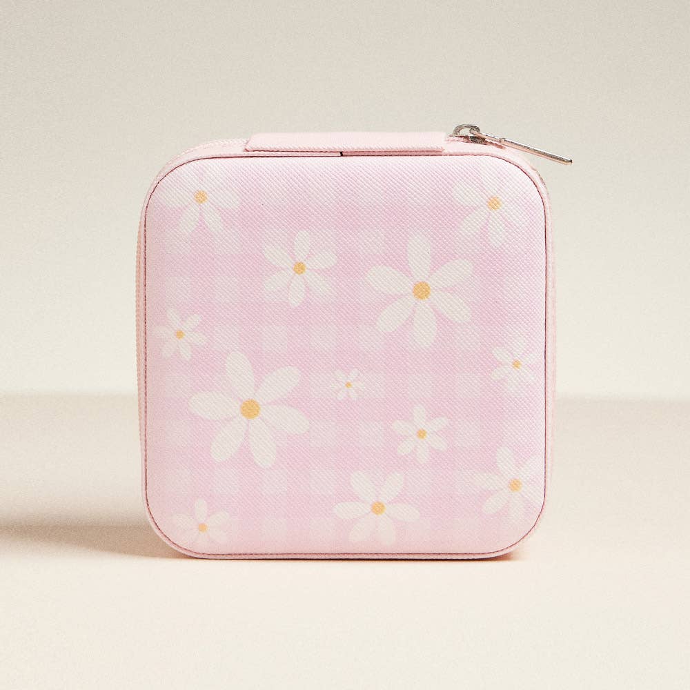 Pattern Portable Square Jewelry Box