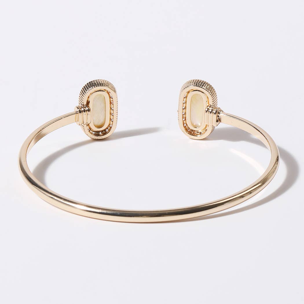 Gold Plated MOP Bangle Bracelet