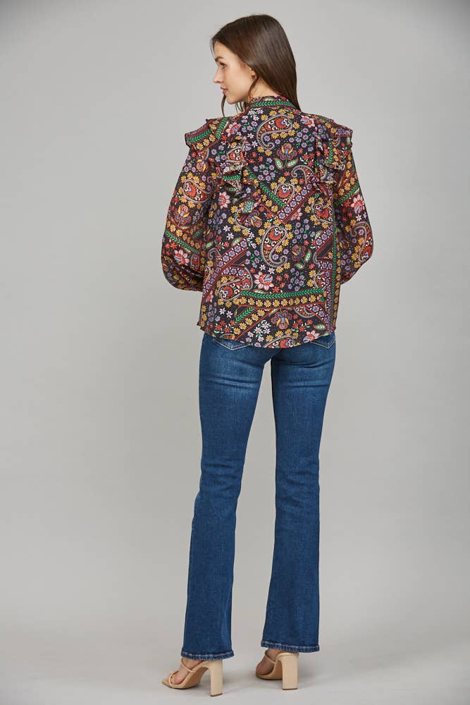 RUFFLE DETAIL BLOUSE
