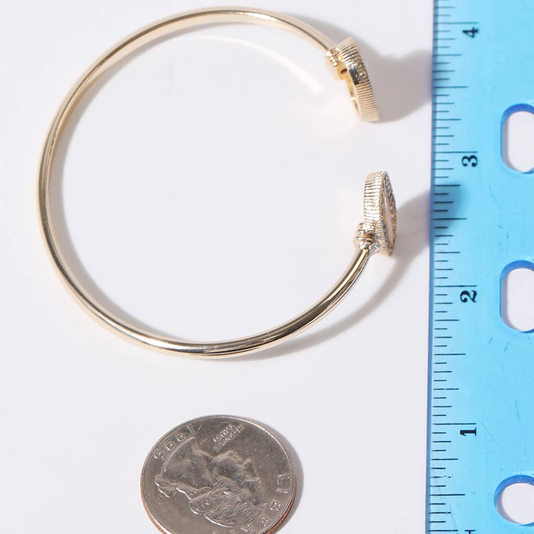 Gold Plated MOP Bangle Bracelet