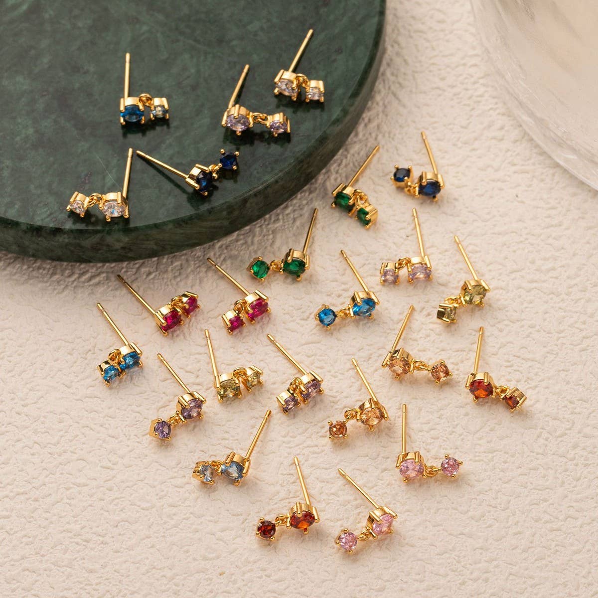 Birthstone Stud Earrings