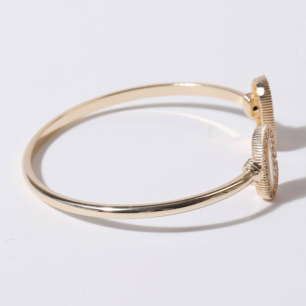 Gold Plated MOP Bangle Bracelet
