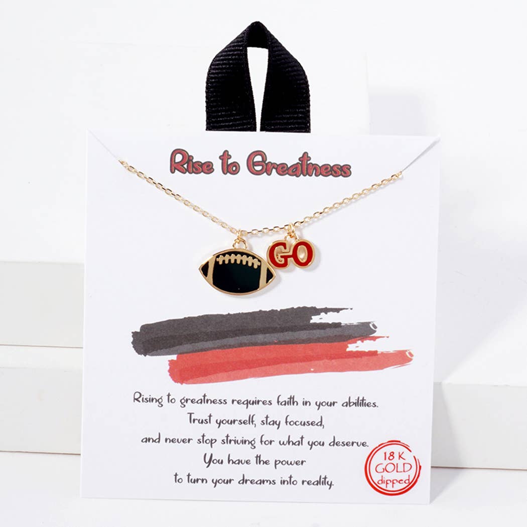 Football Theme Designed Pendant Necklace