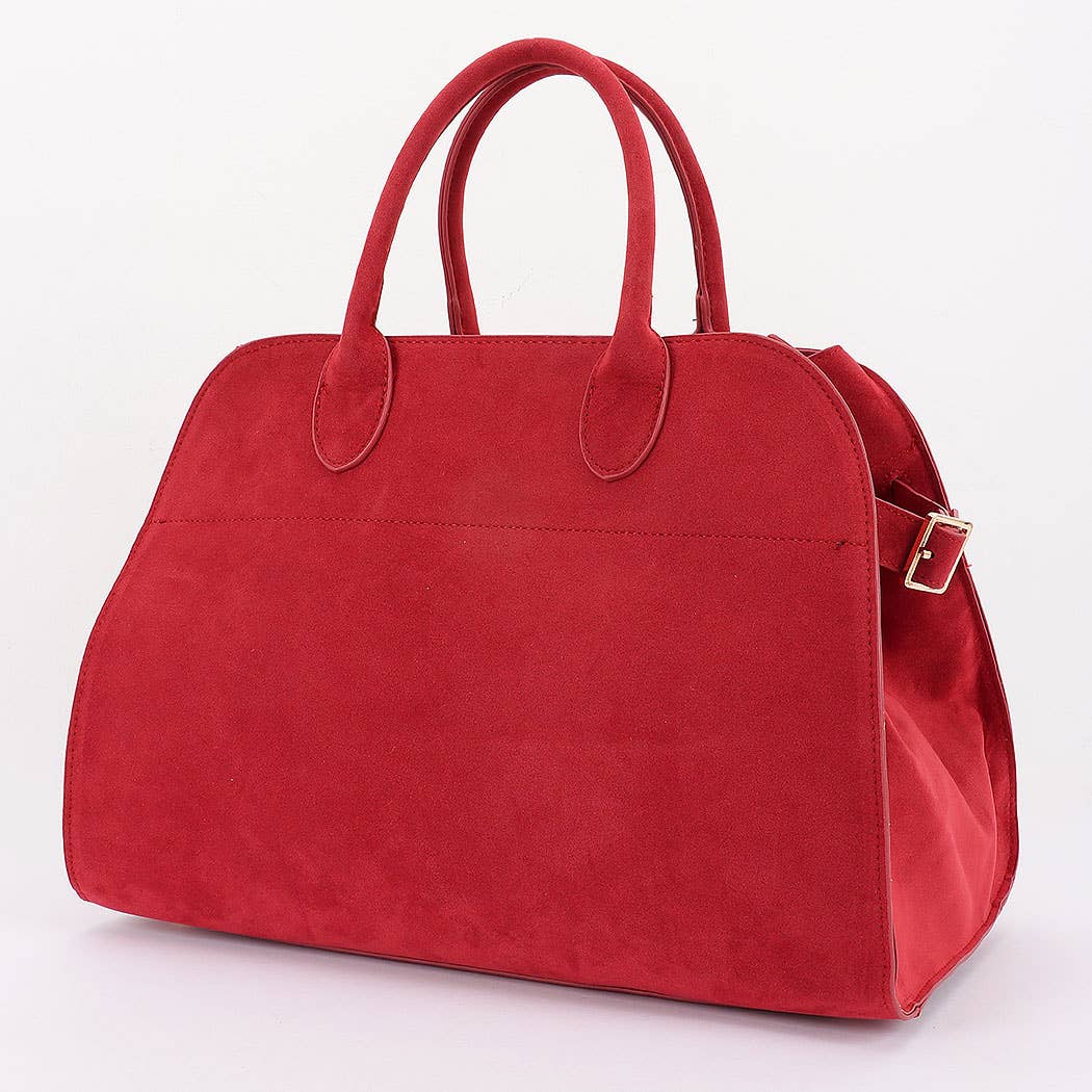 Faux Suede Tote Bag