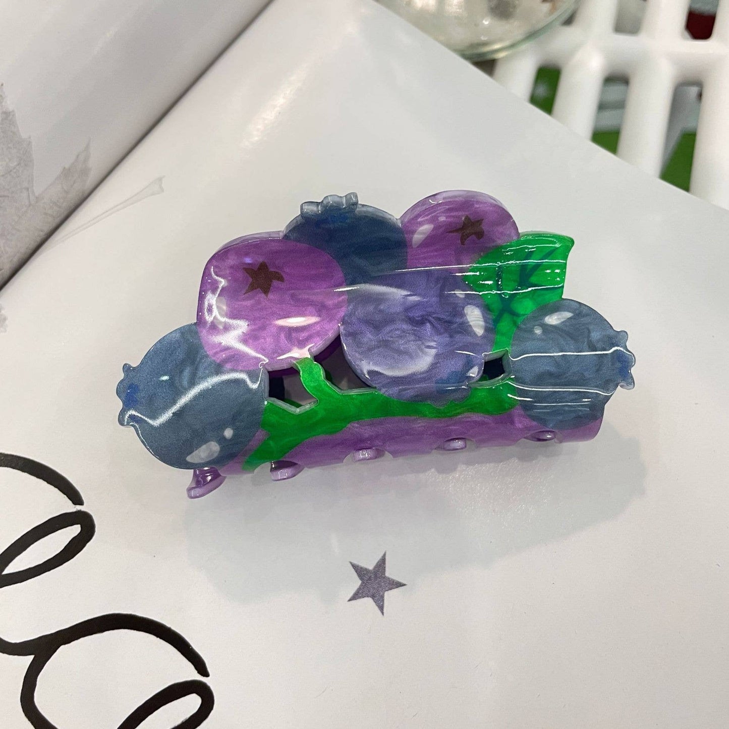 Dopamine-Style Floral Hair Clip Holiday Hair Accessory