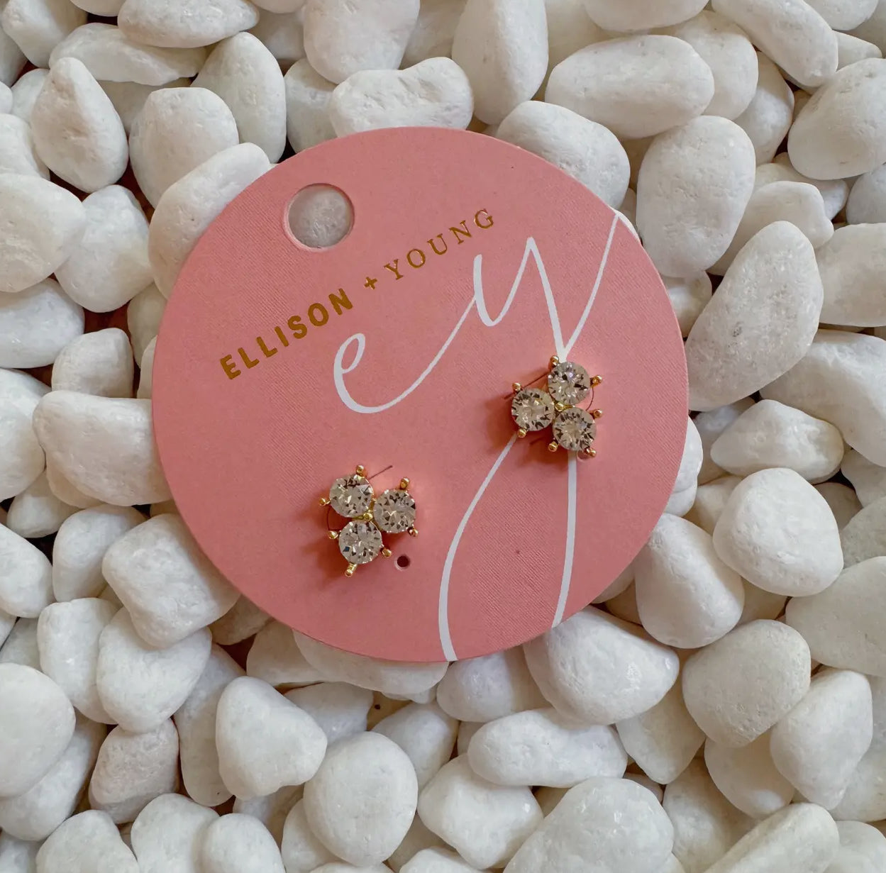 Trio Crystal Stud Earrings