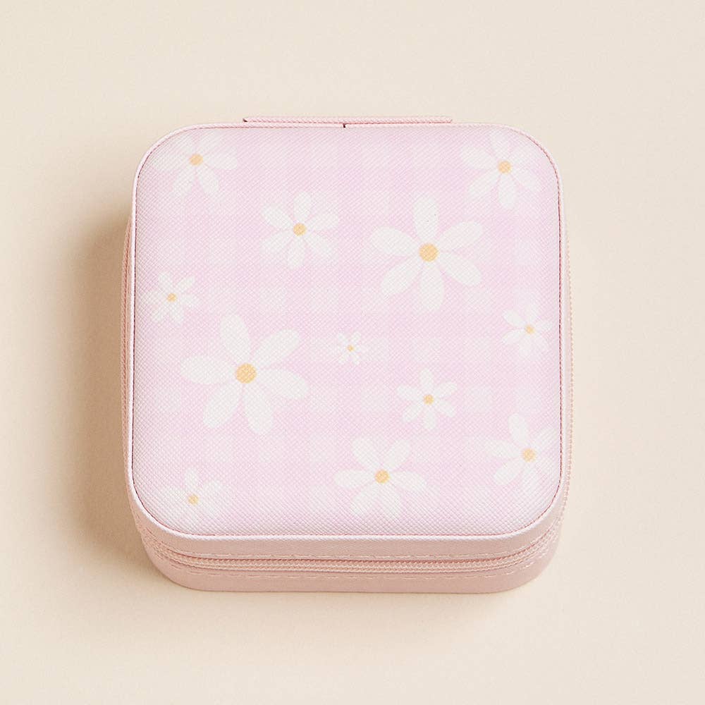 Pattern Portable Square Jewelry Box