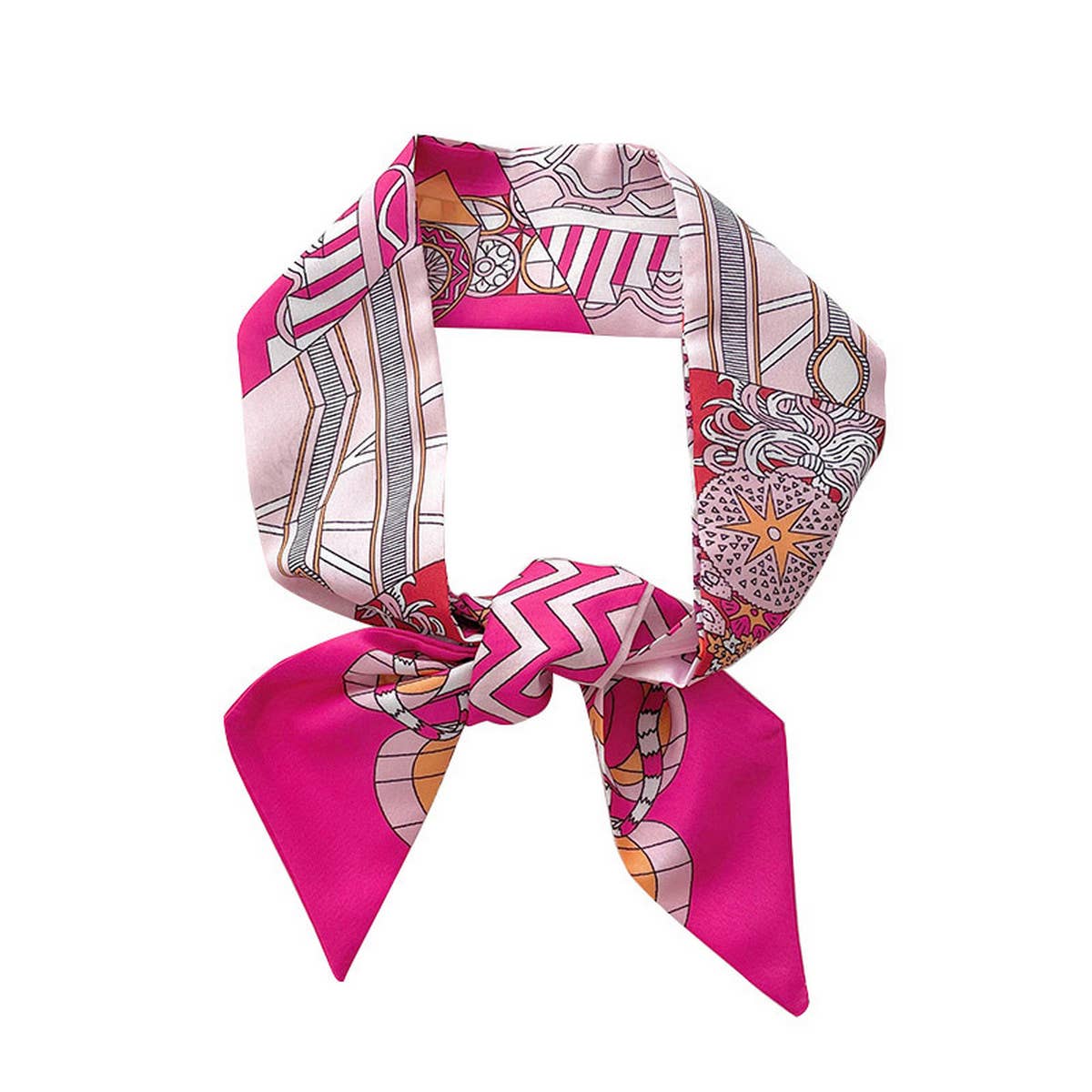 RETRO LONG TIE BAG HANDLE RIBBON SCARCF