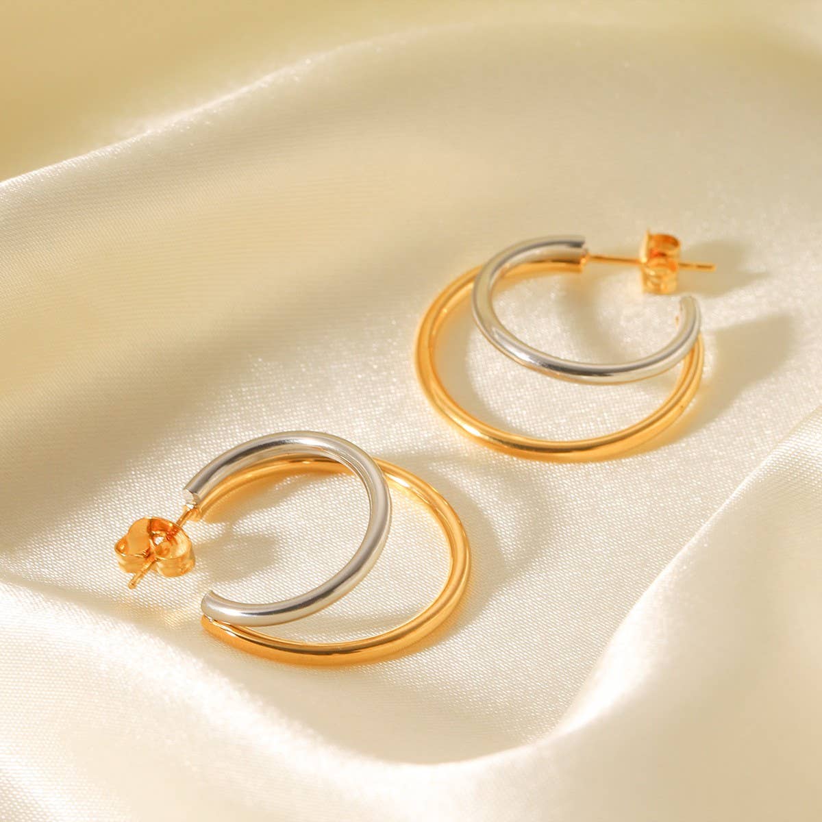 18K Stainless Steel Tarnish Free Waterproof Hoop