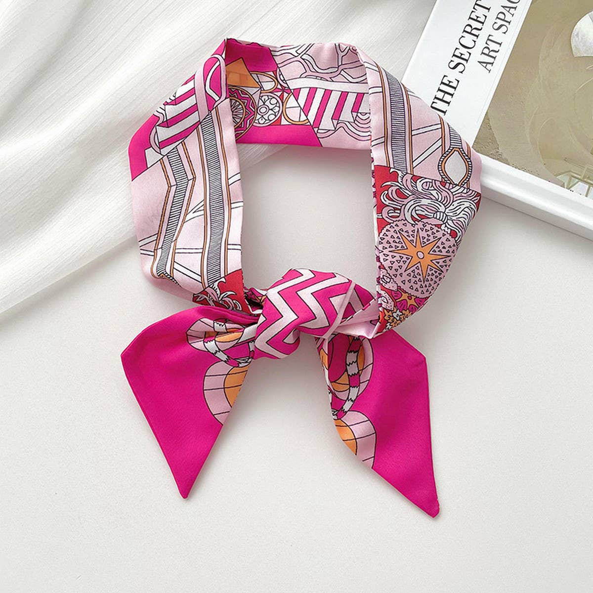 RETRO LONG TIE BAG HANDLE RIBBON SCARCF