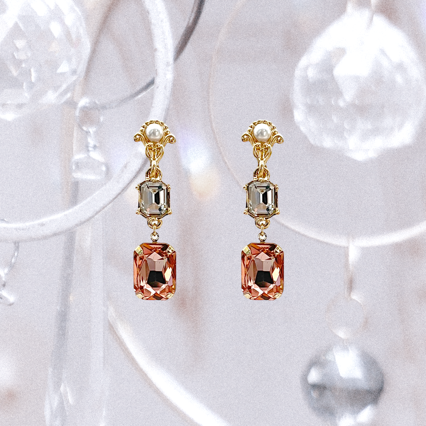 Multi Stone Drop Earrings