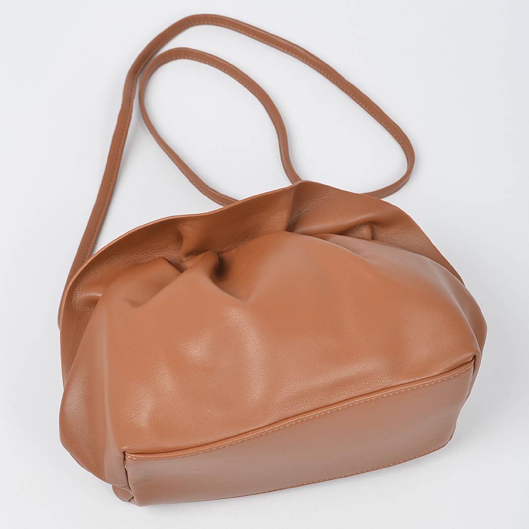FAUX LEATHER BOW CROSSBODY BAG