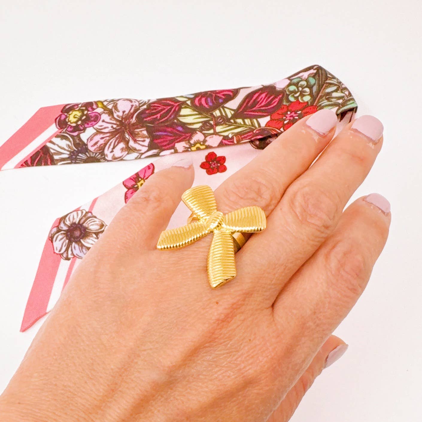 Cabled Bow Ring