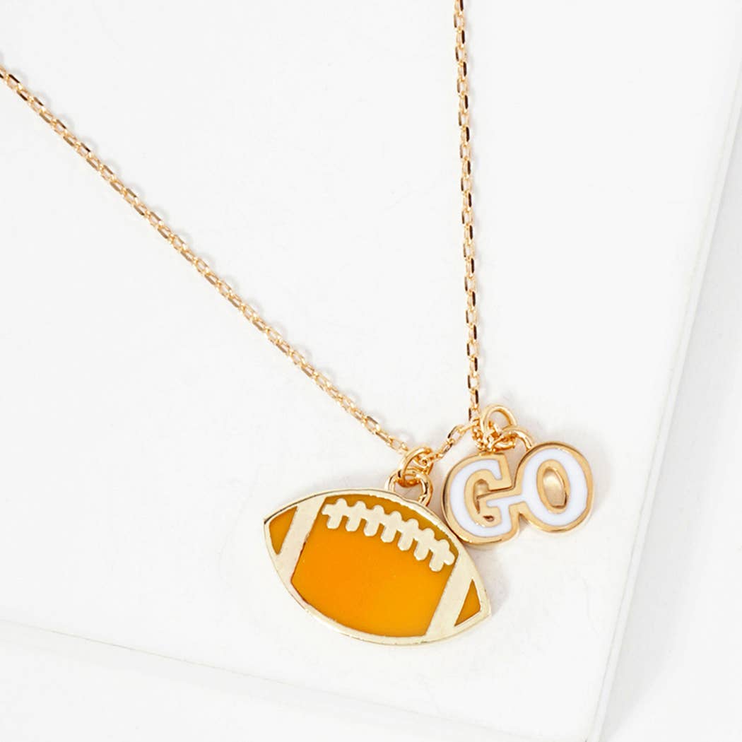 Football Theme Designed Pendant Necklace