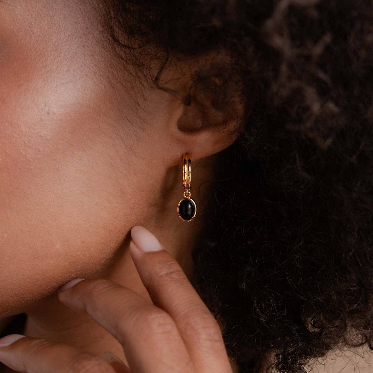 Natural Stone Stud Earrings