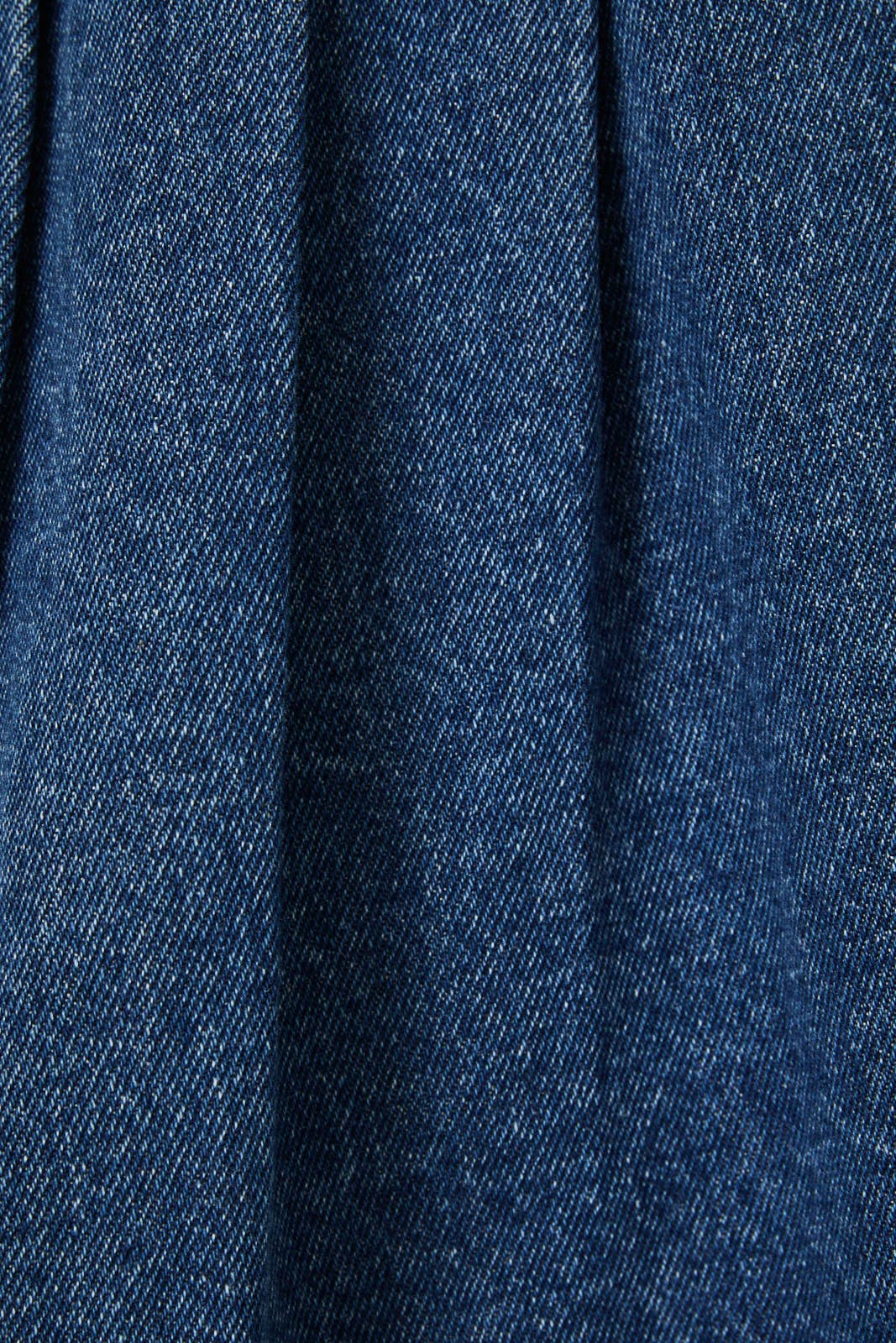 PLEATED DENIM MINI SKIRT