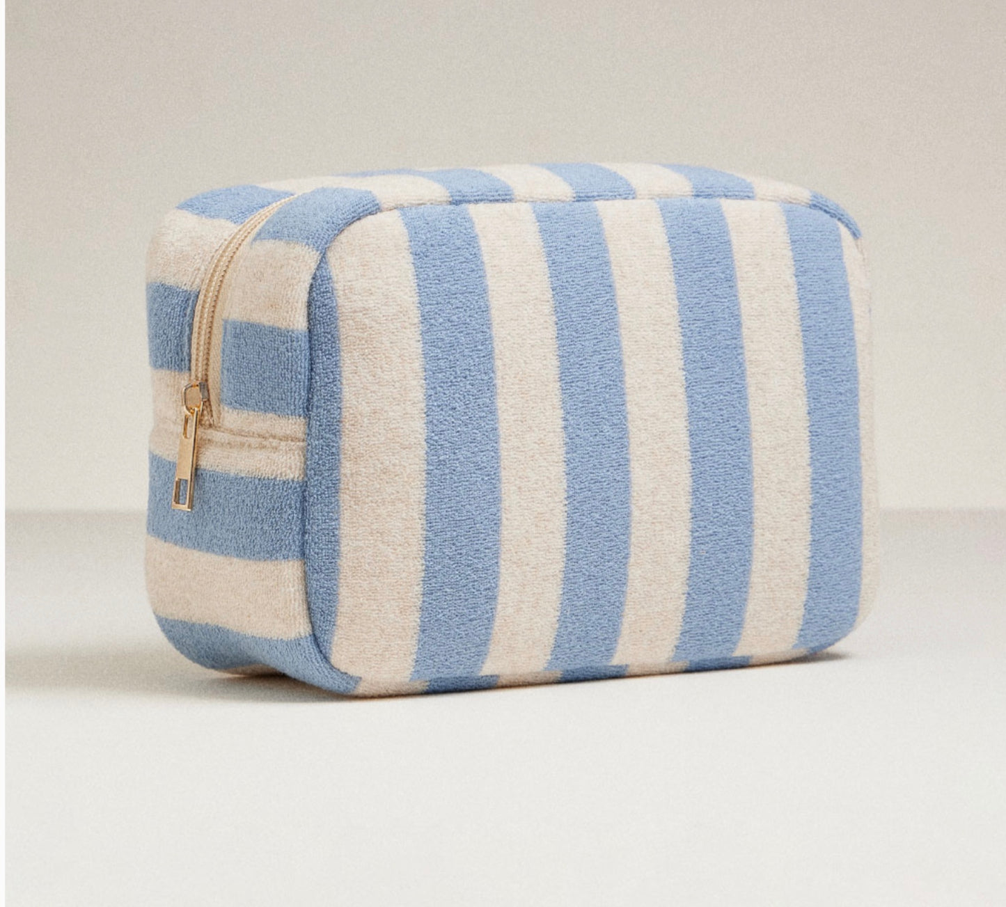 Striped Cosmetic Bag (Blue)