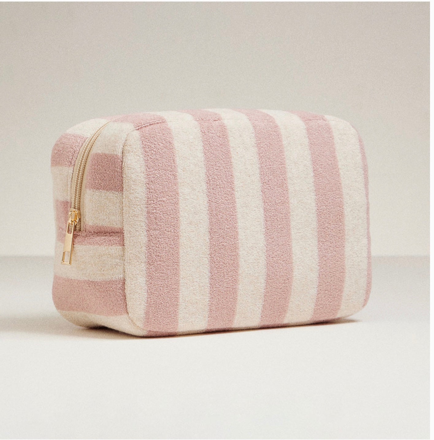 Striped Cosmetic Bag (Pink)