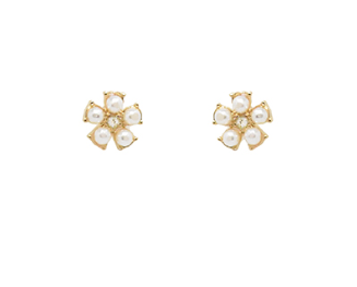 Pearl Flower Studs