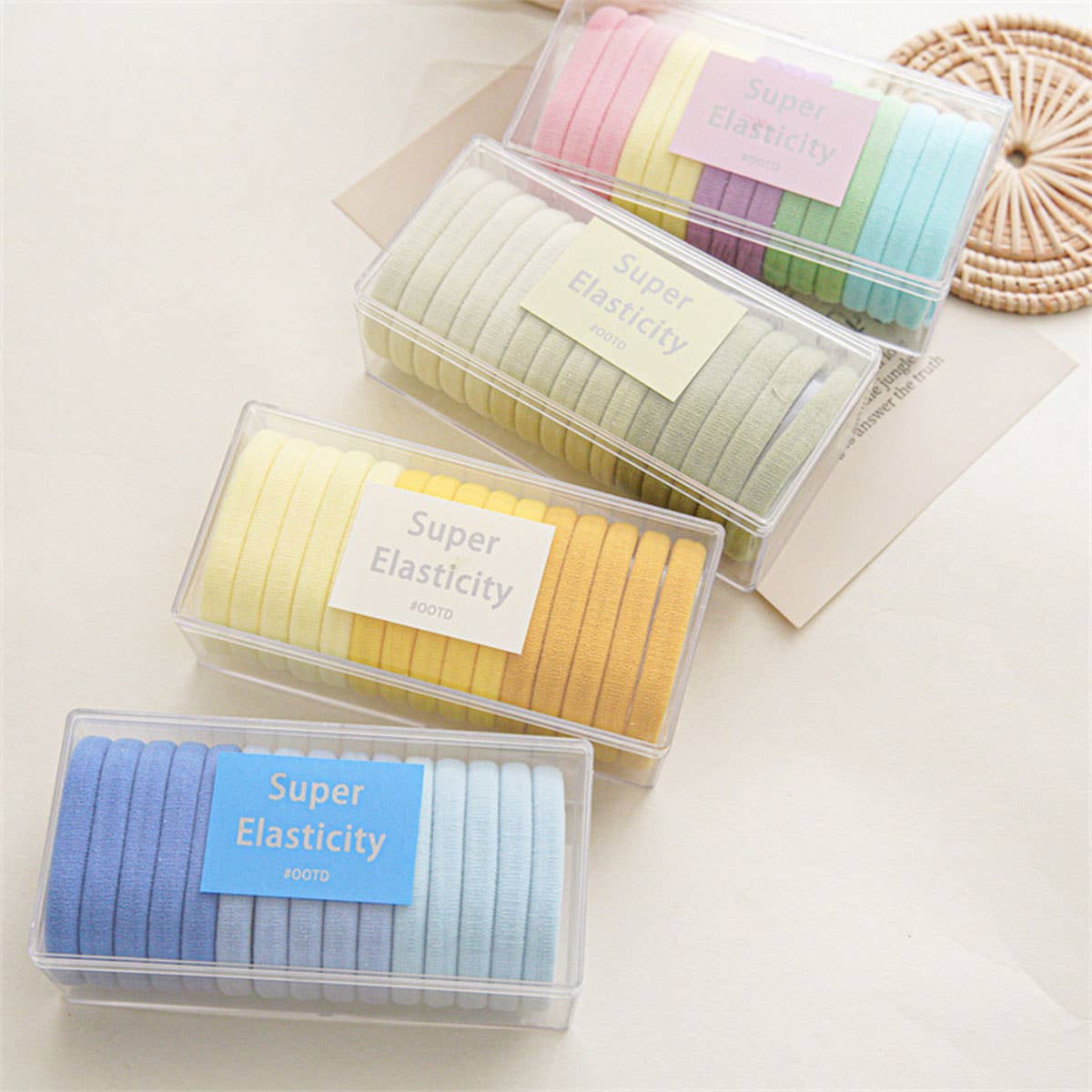 15PCS/BOX STRETCHY HAIR TIES