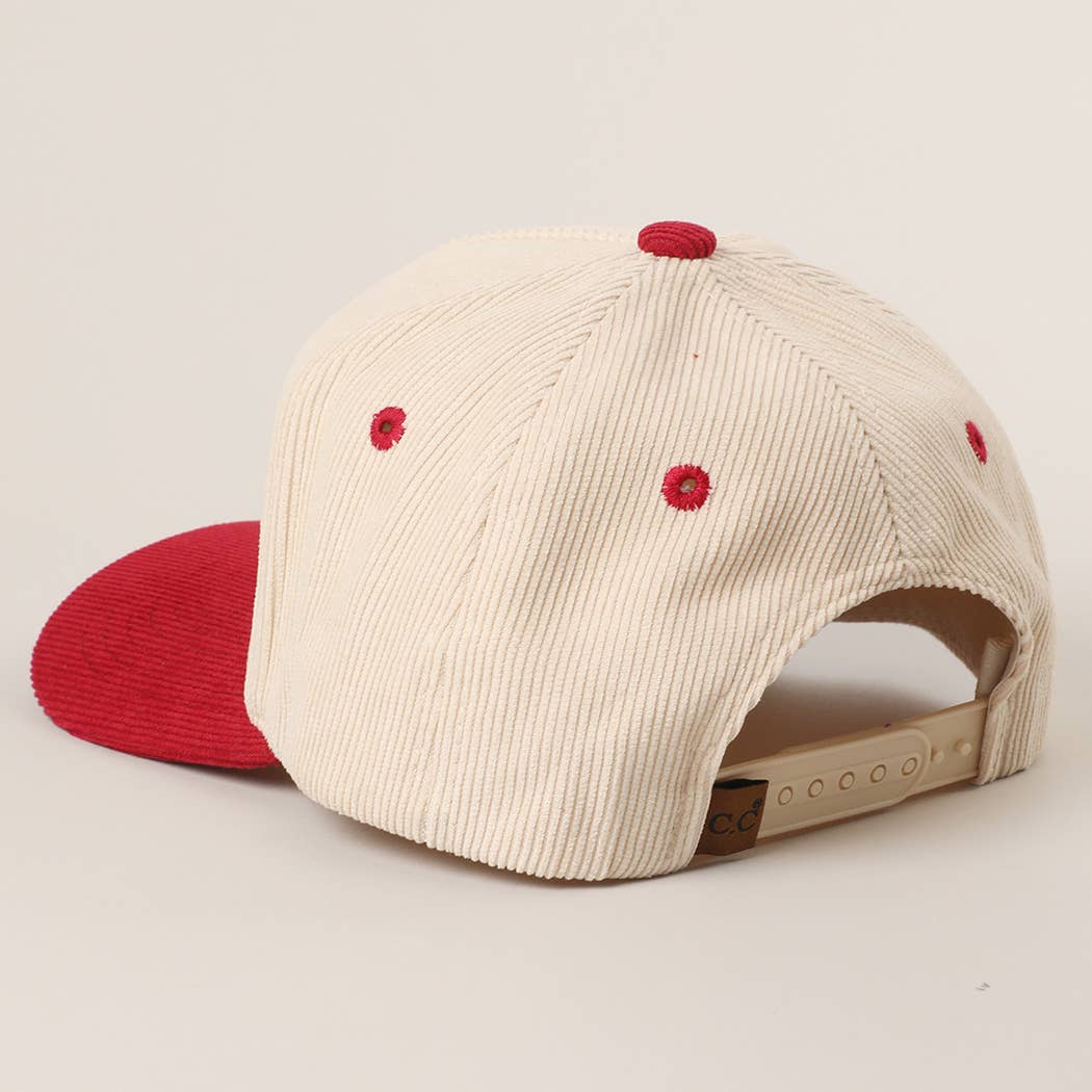 Spooky Season Embroidery Corduroy Baseball Cap