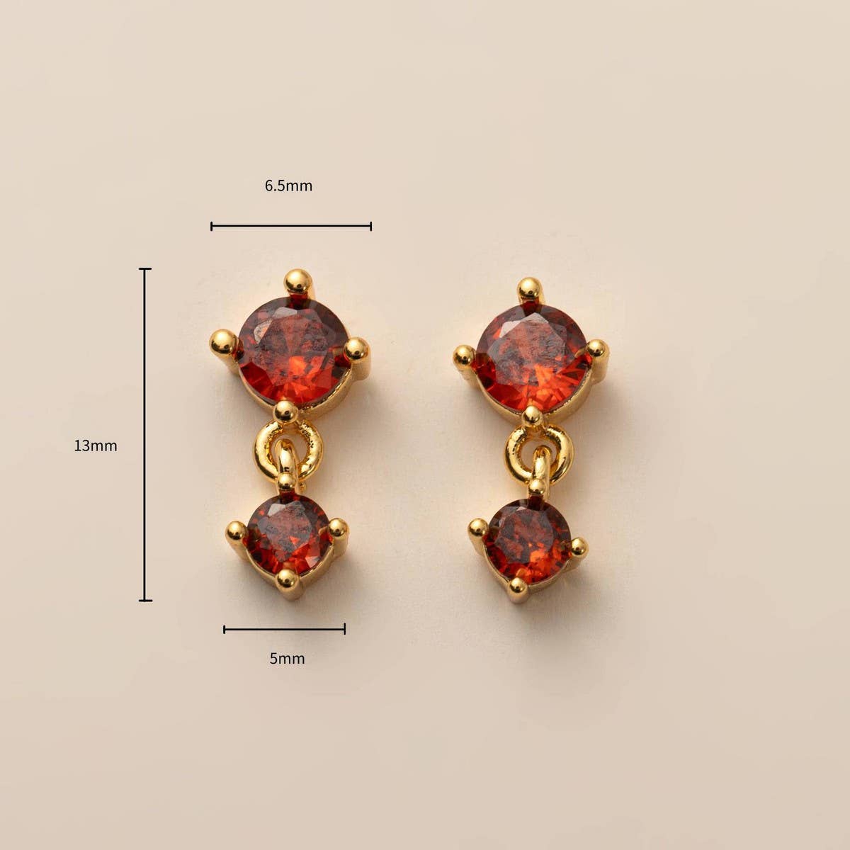 Birthstone Stud Earrings