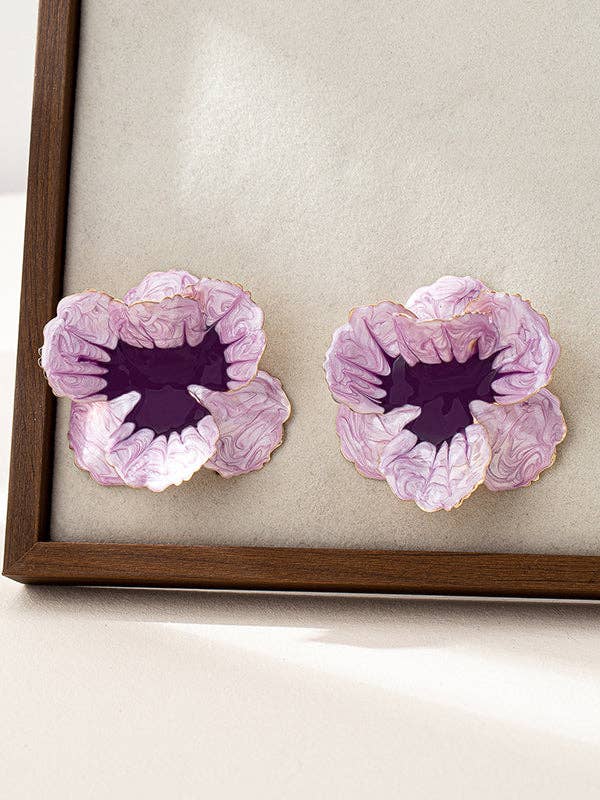 Flower Geometric Earrings