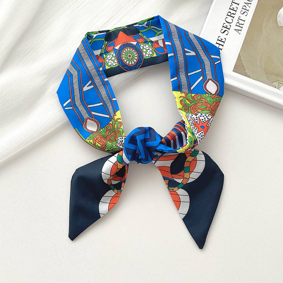 RETRO LONG TIE BAG HANDLE RIBBON SCARCF