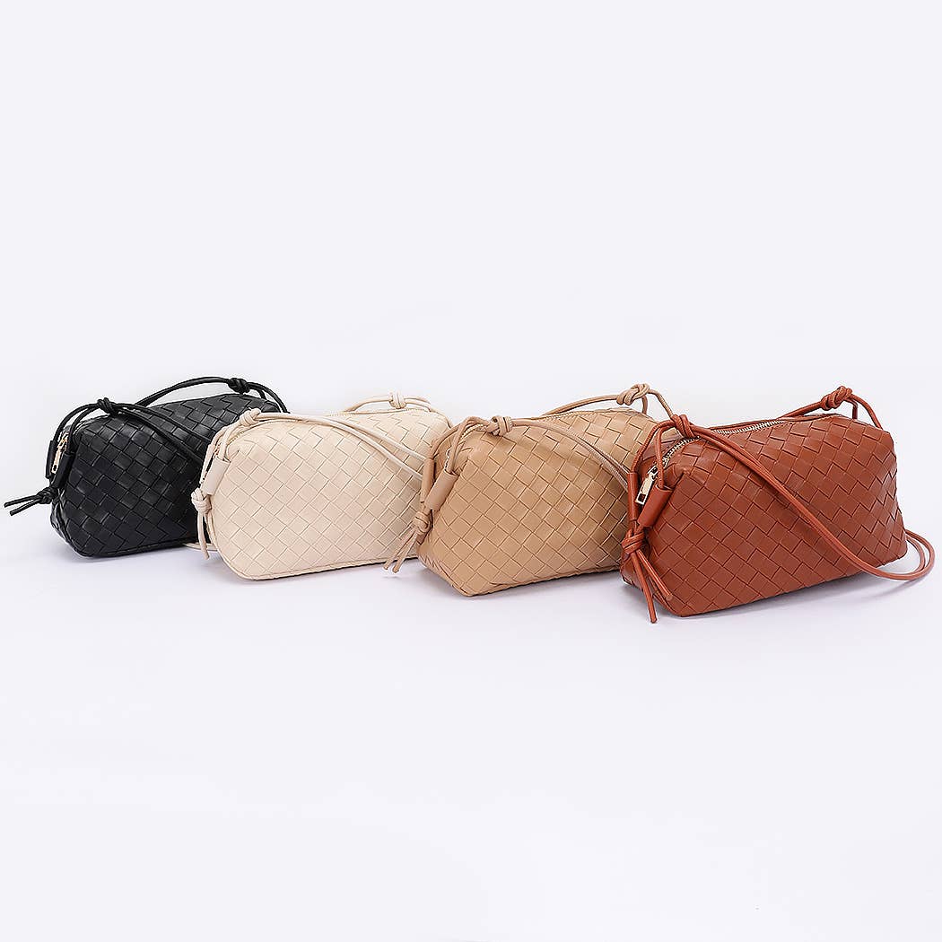 Embossed Faux Leather Camera Bag