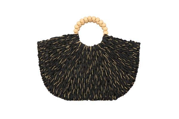 Ladies Straw Tote Top Handle Hand Bag