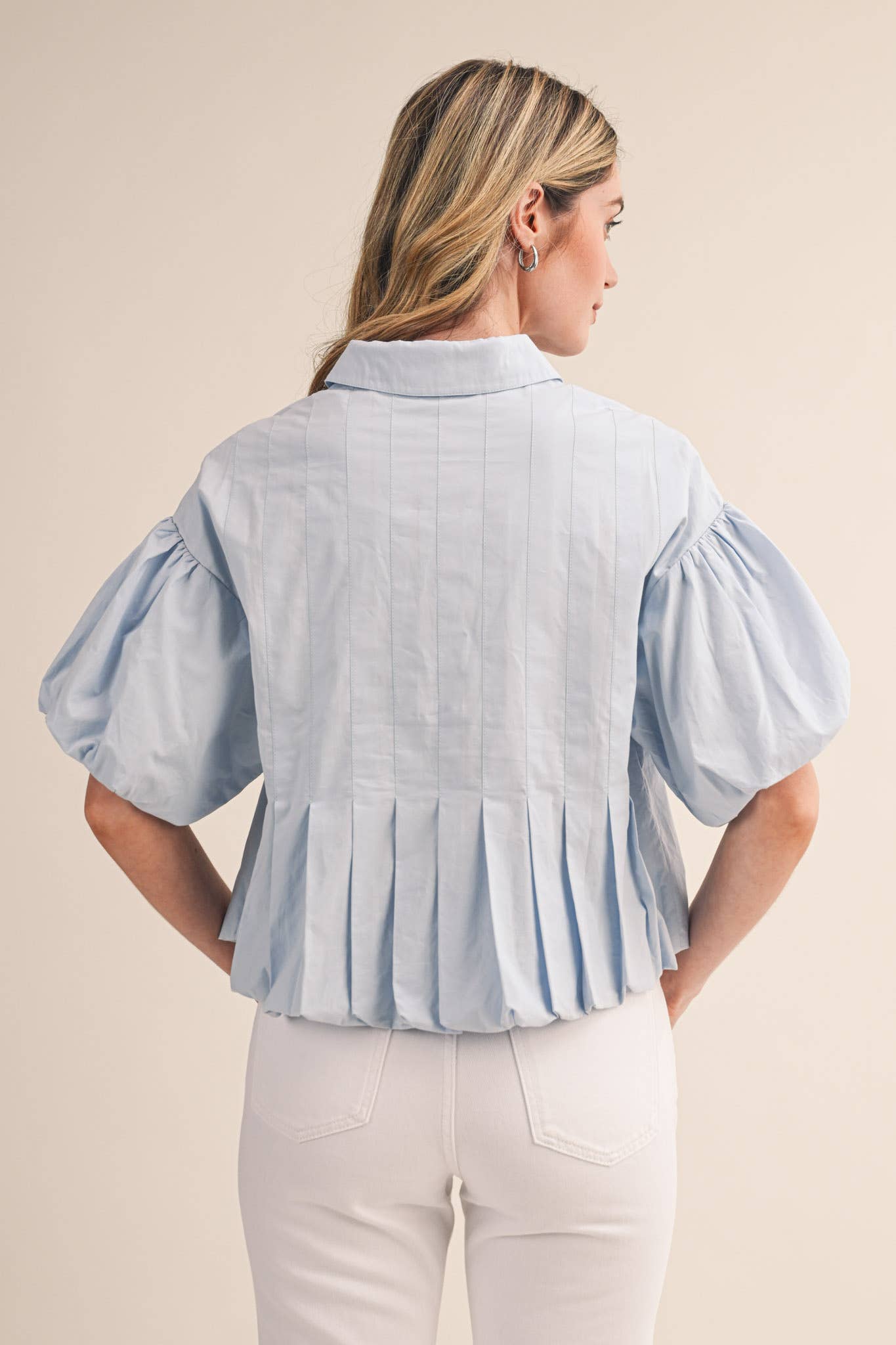PLEATED BUBBLE HEM