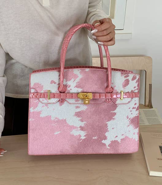 Cow Print Tote Bag Handbag