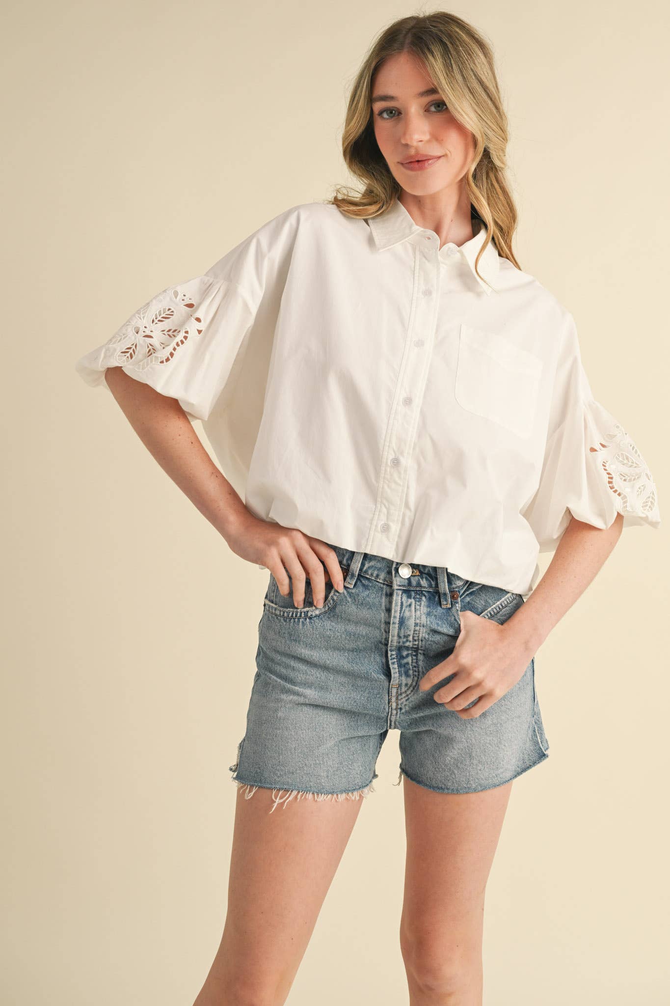 CUT OUT EMBROIDERED BUBBLE