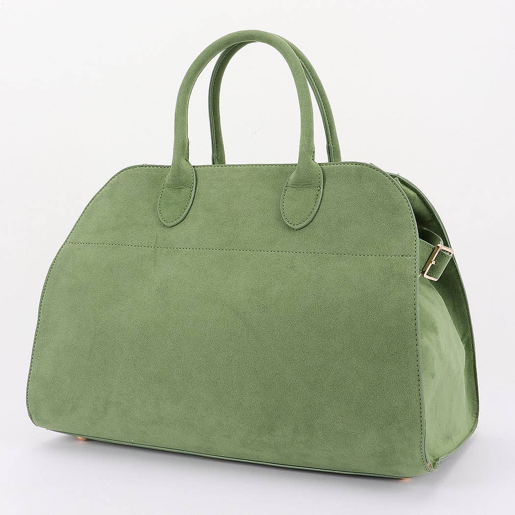 Faux Suede Tote Bag