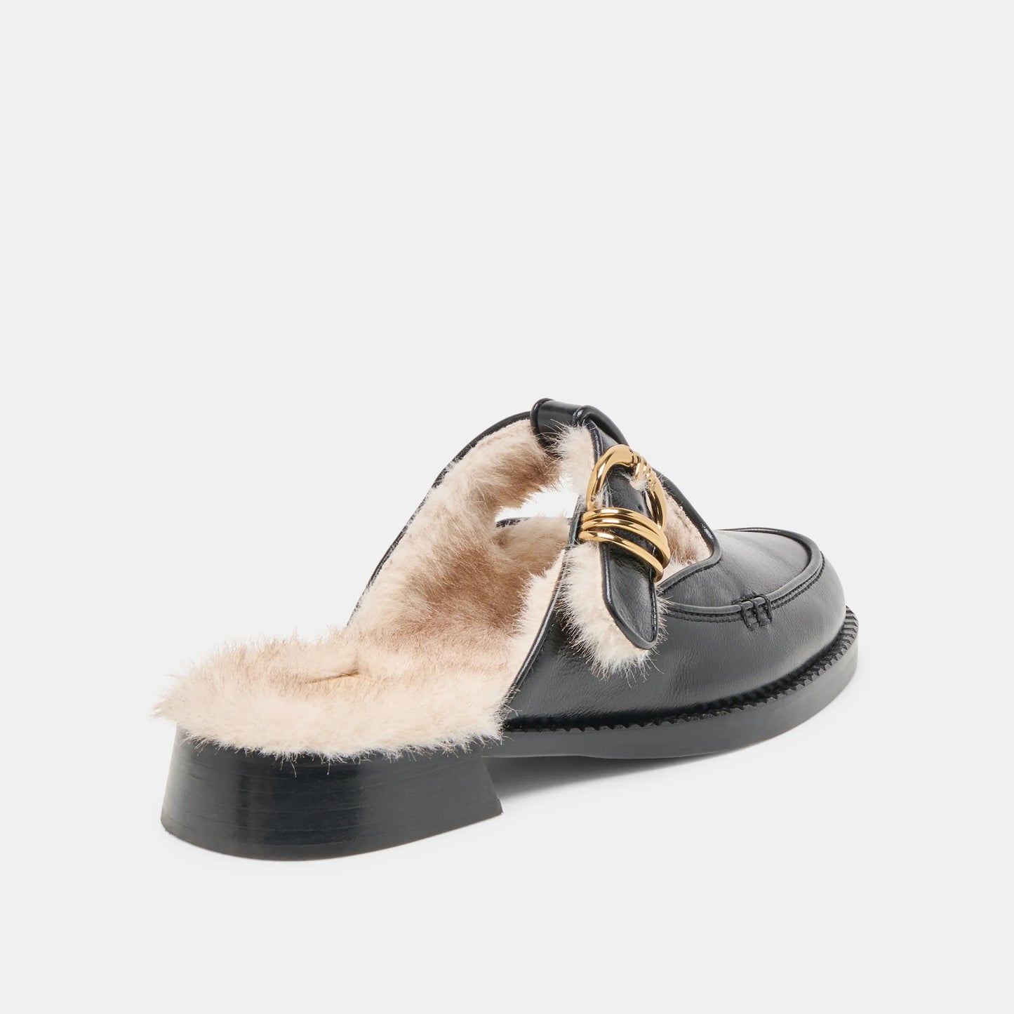 Harlah Plush Black Leather