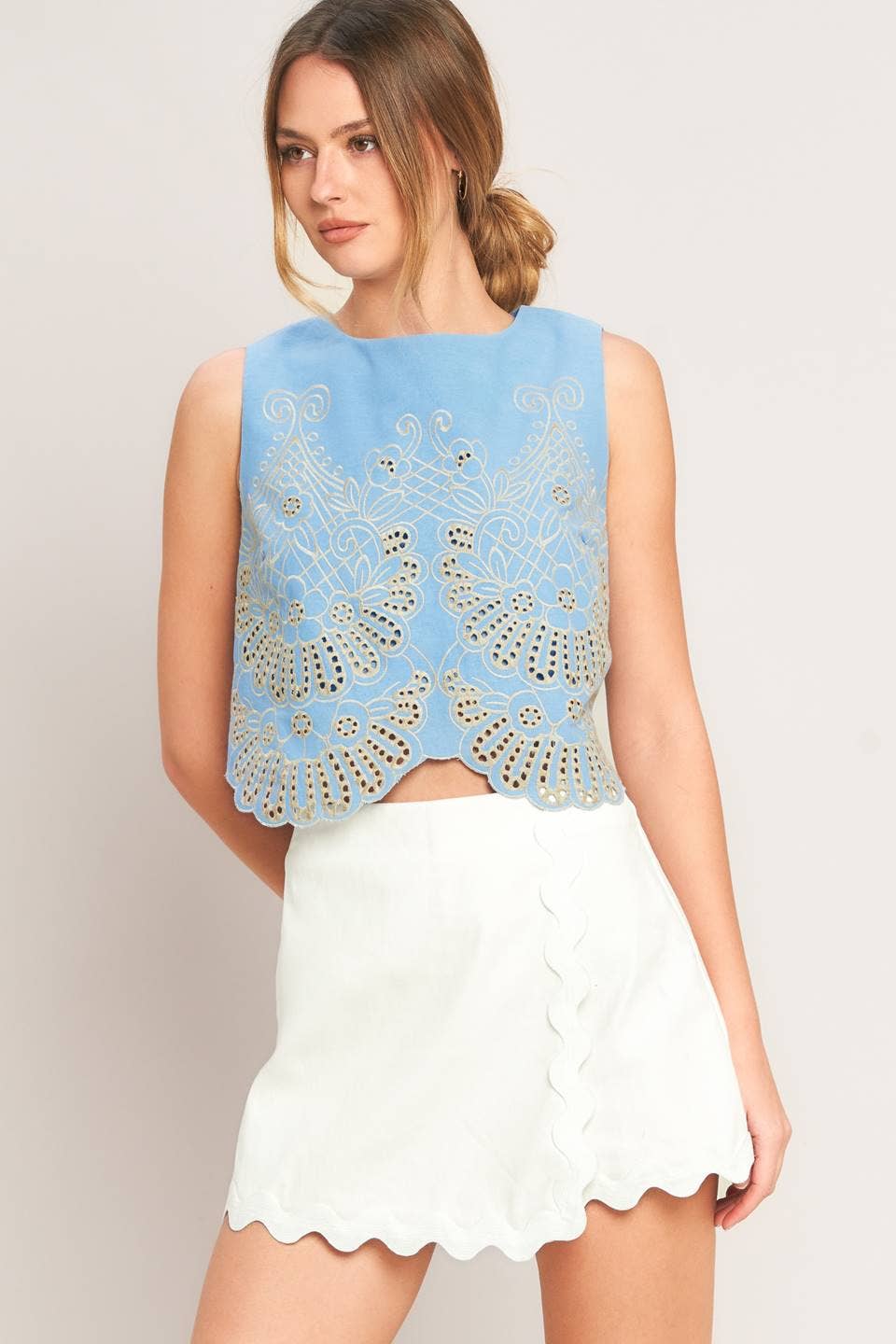 Baby Blue Woven Set