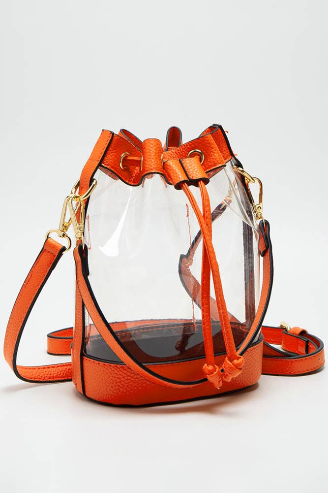 Clear Crossbody Bucket Bag