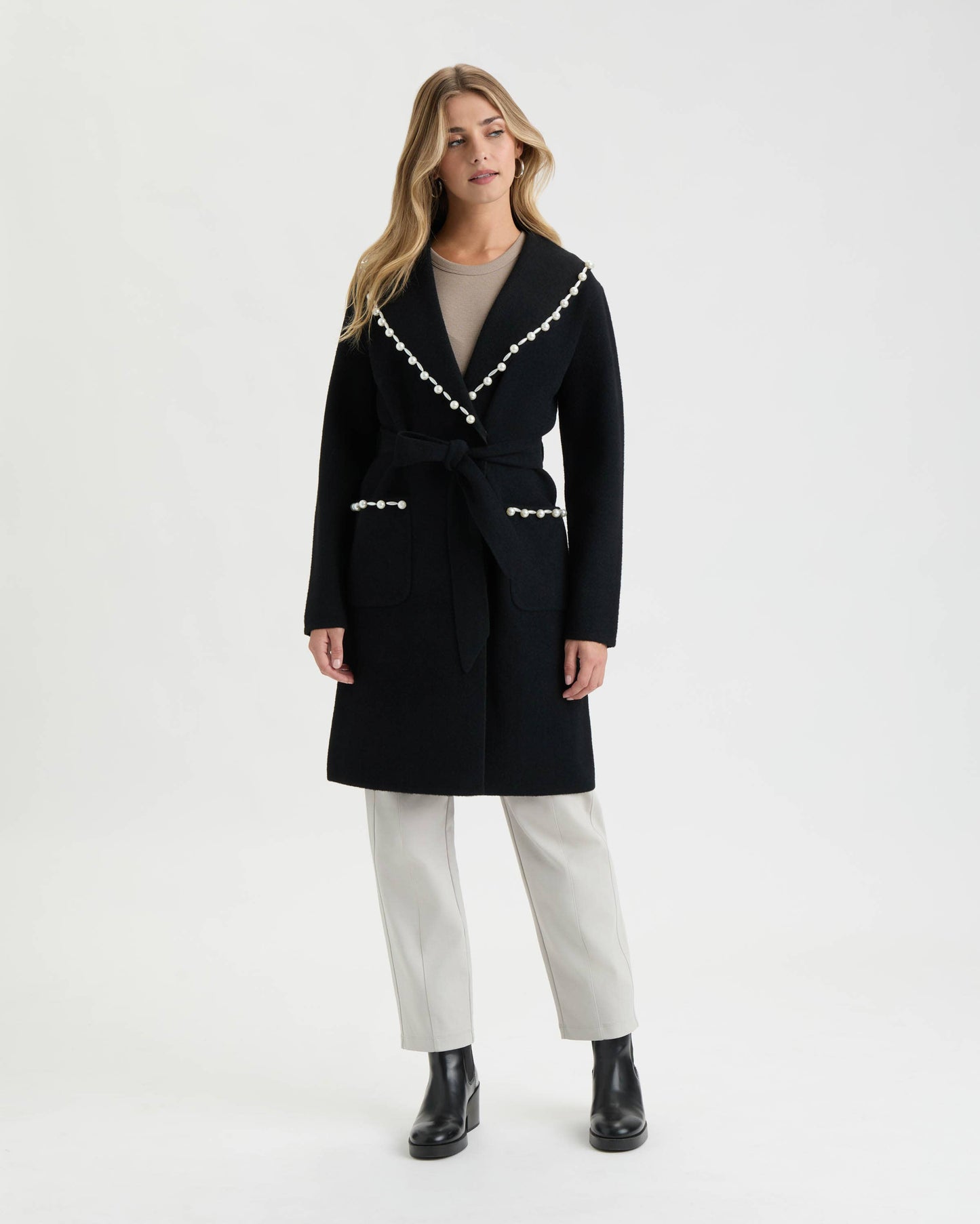 PEARL EMBELLISHMENT Coat