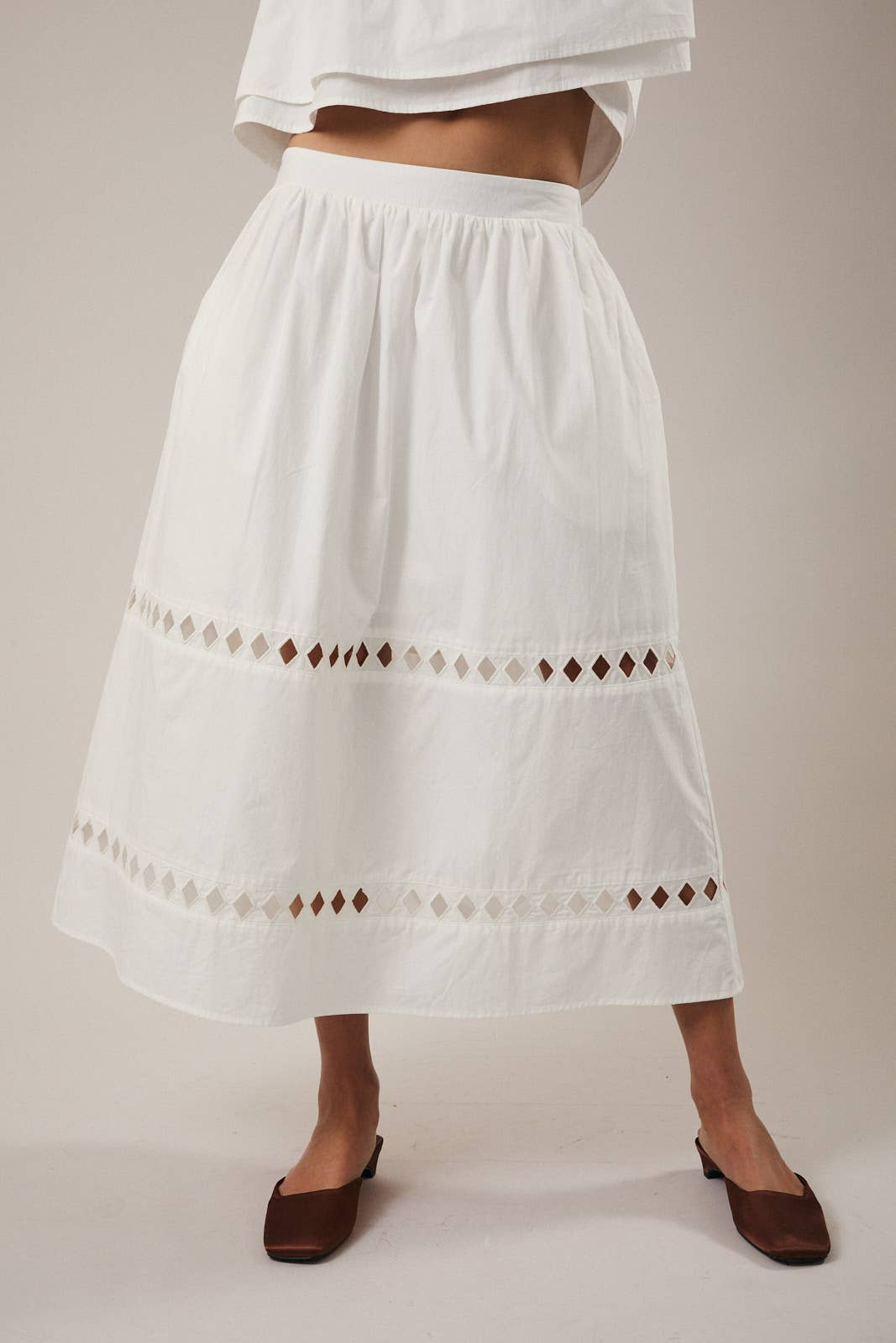 CUT OUT MIDI SKIRT