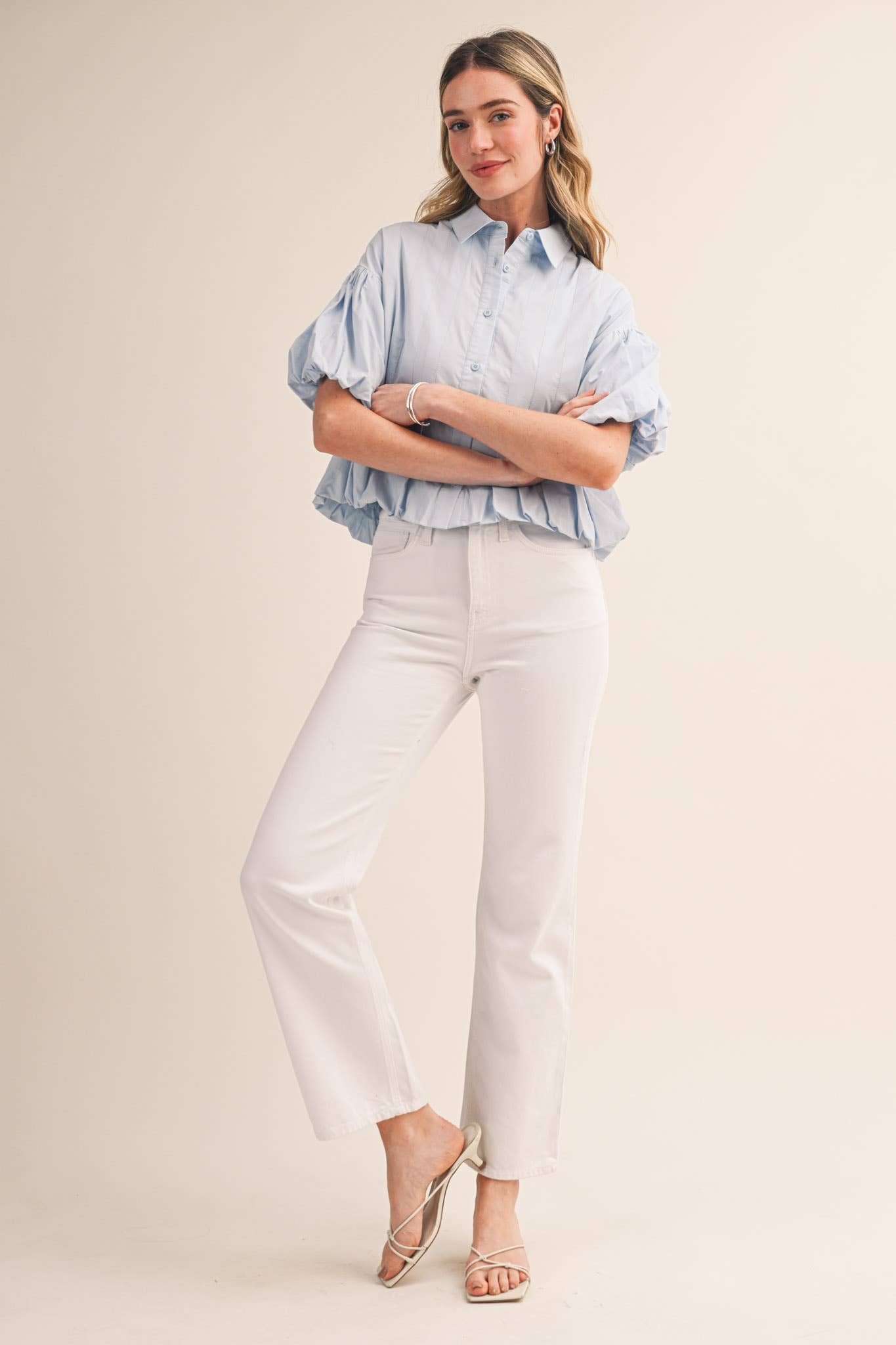 PLEATED BUBBLE HEM