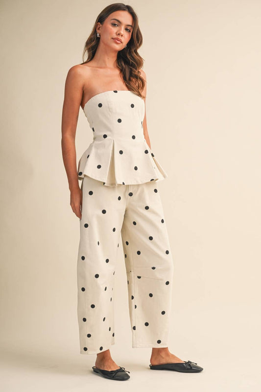 Polkadot Barrel Pants