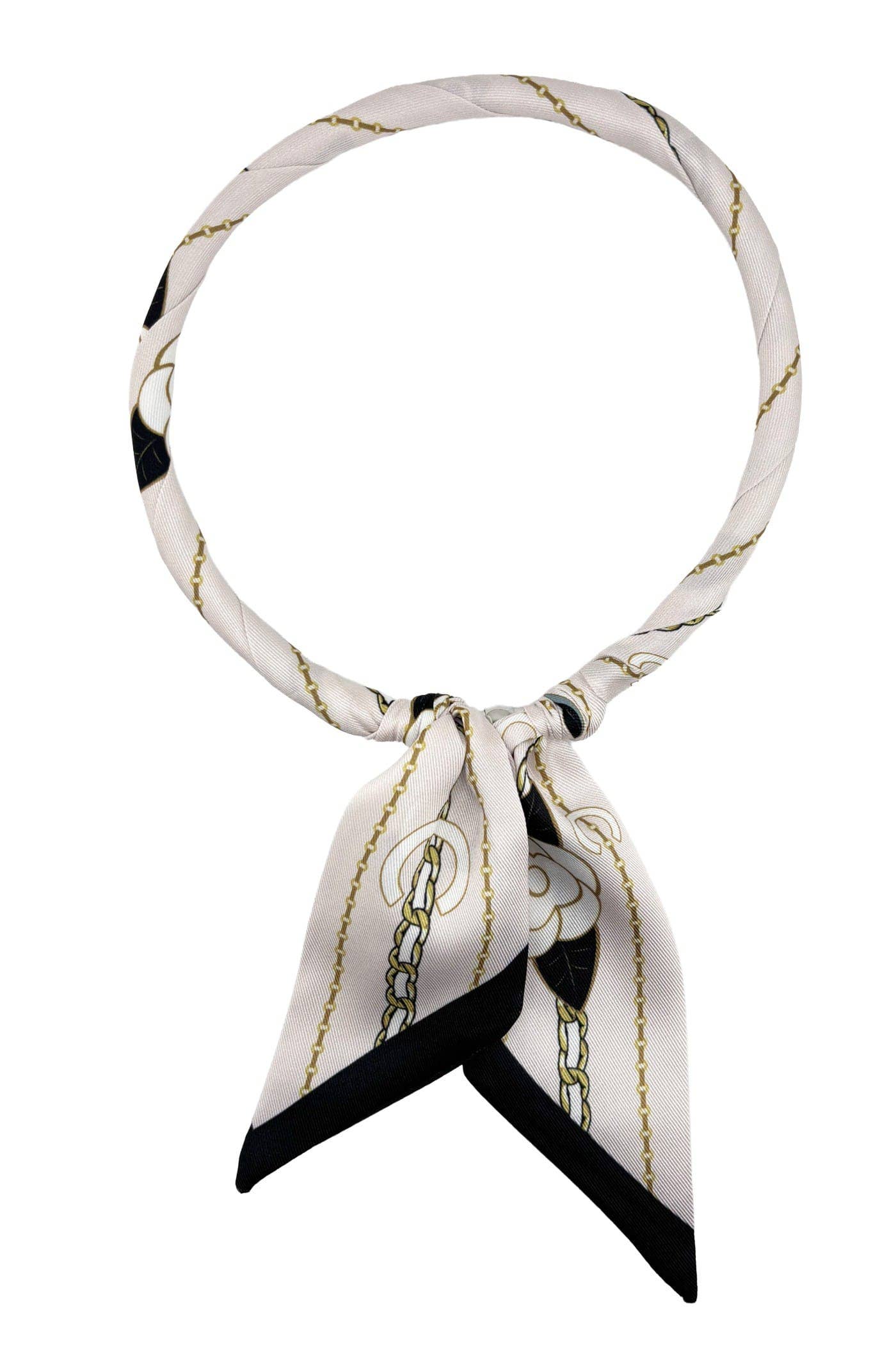 Chain Print Scarf Necklace