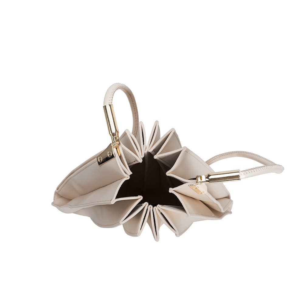 Carrie Bone Pleated Vegan Shoulder