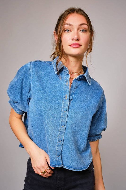 Puff Denim Shirt