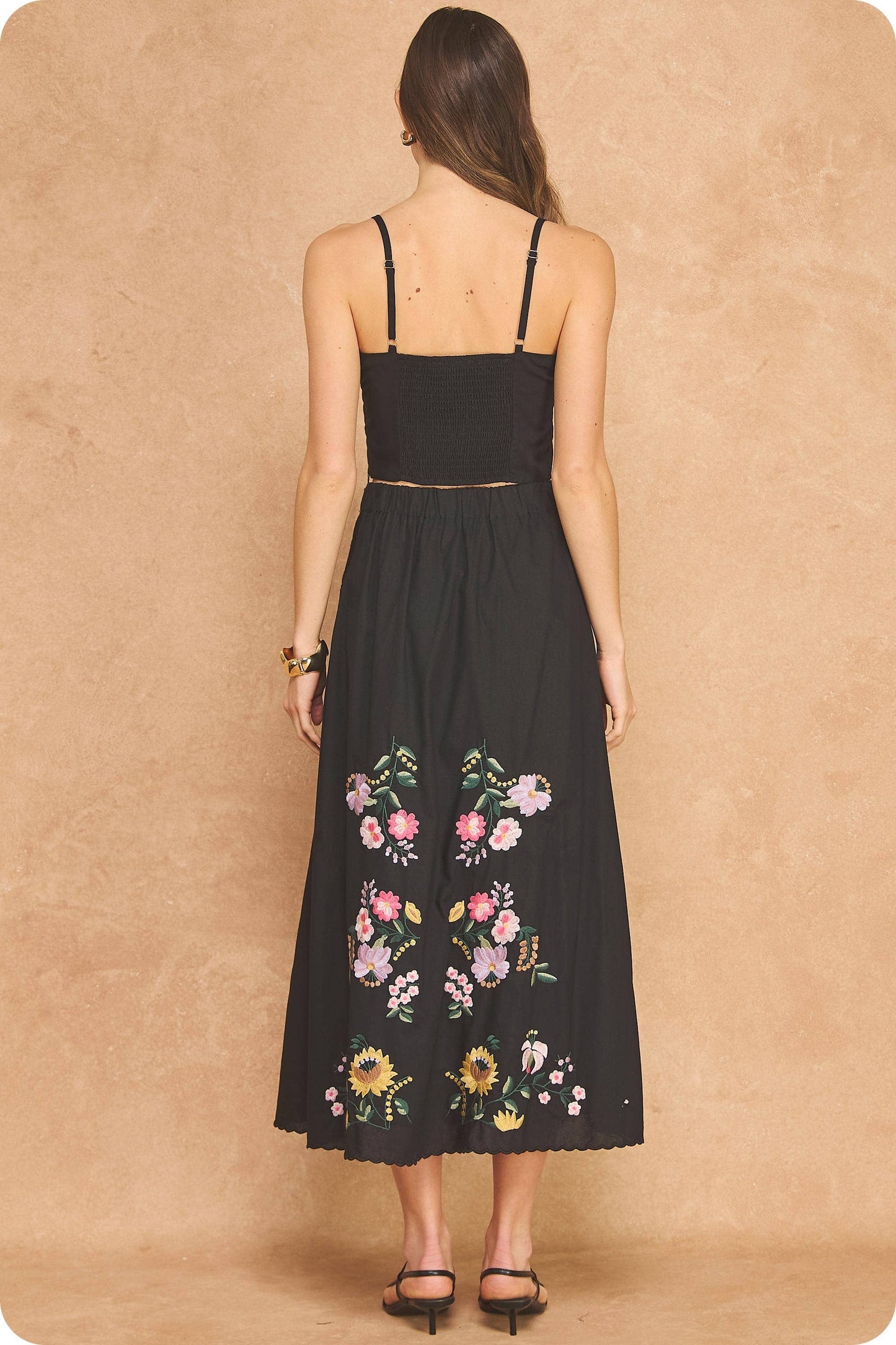 Embroidered Floral Lace Detail  Set