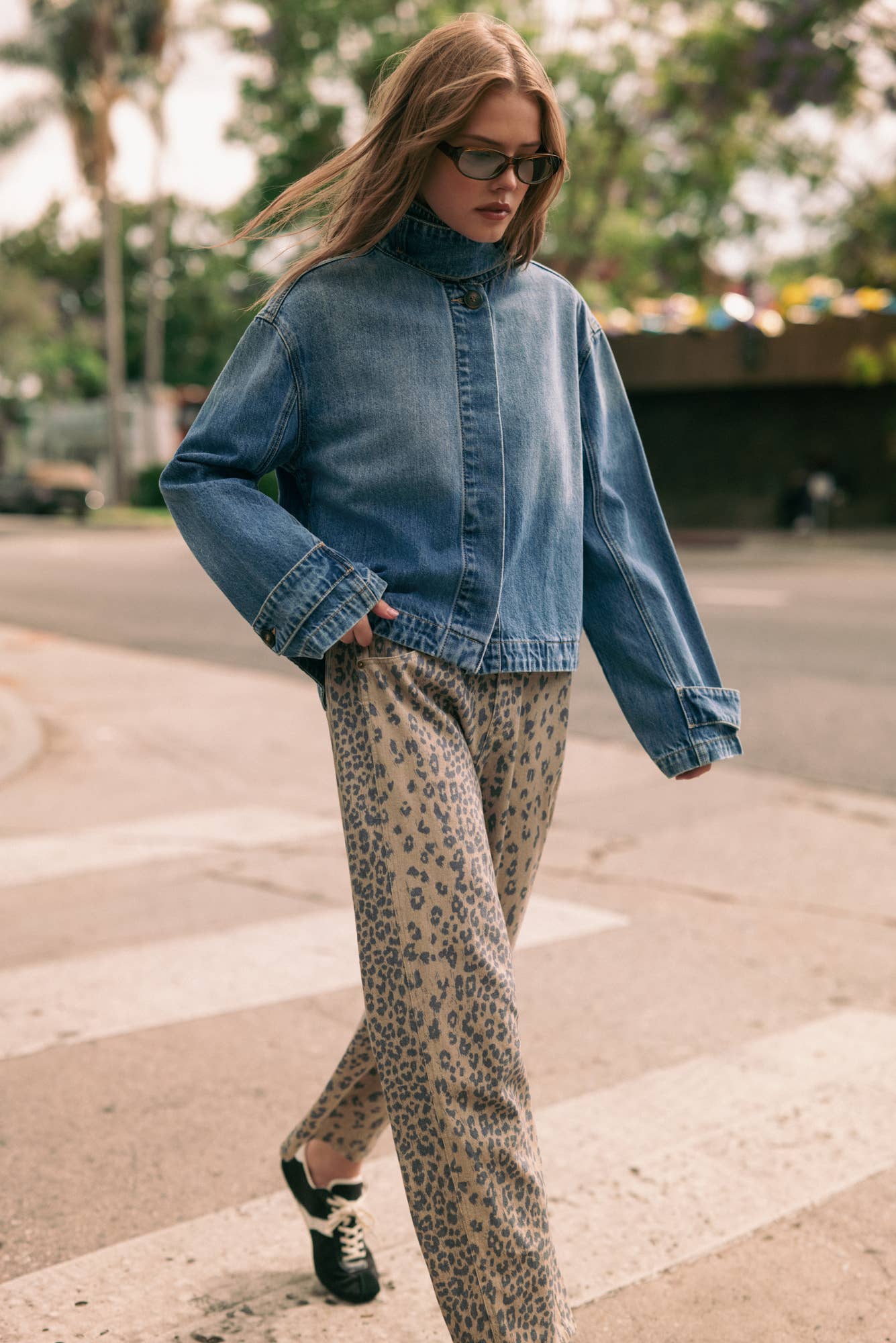 CHEETAH BARREL PANTS