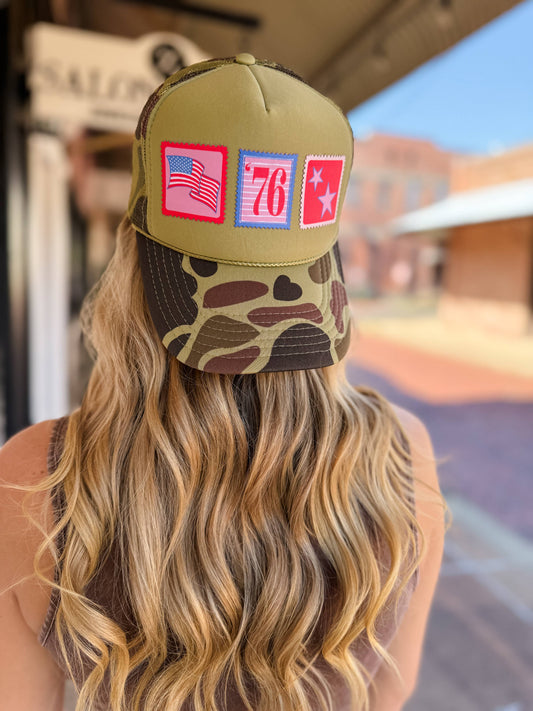 Patriotic Patch Foam Trucker Hat