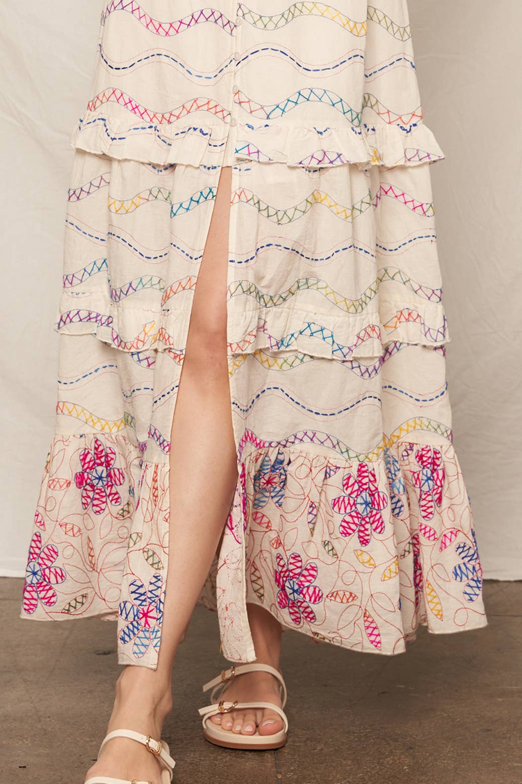 Multicolor Tiered Maxi Dress