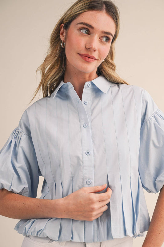 PLEATED BUBBLE HEM