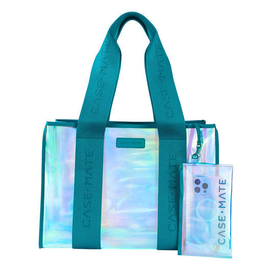 Bubble Beach Tote Shoulder Bag - Emerald Blue